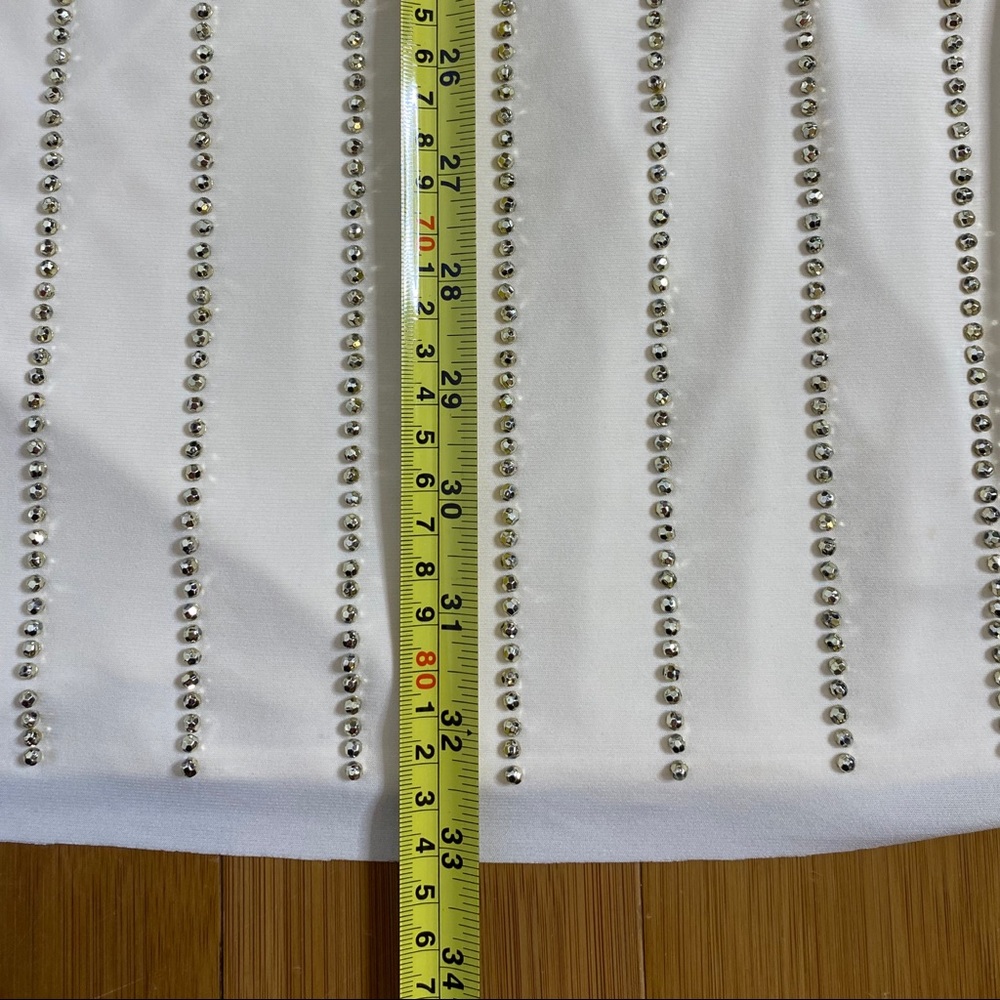 Betsy & Adam studded halter dress gold/cream 6 - Picture 7 of 7